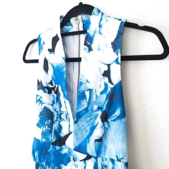 LuLu’s Women’s Tropical Dress Floral Blue White Size Medium Resortwear - Picture 5 of 10